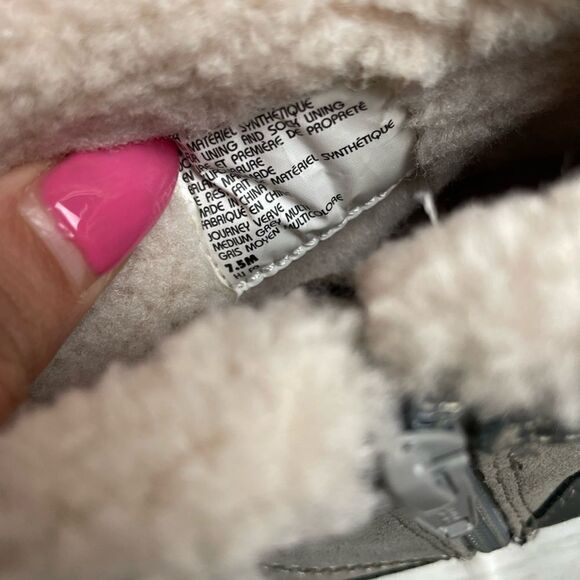 Earth Journey Verve Waterproof Suede Boots Grey  Faux Fur Lining 7.5 M - Picture 8 of 13